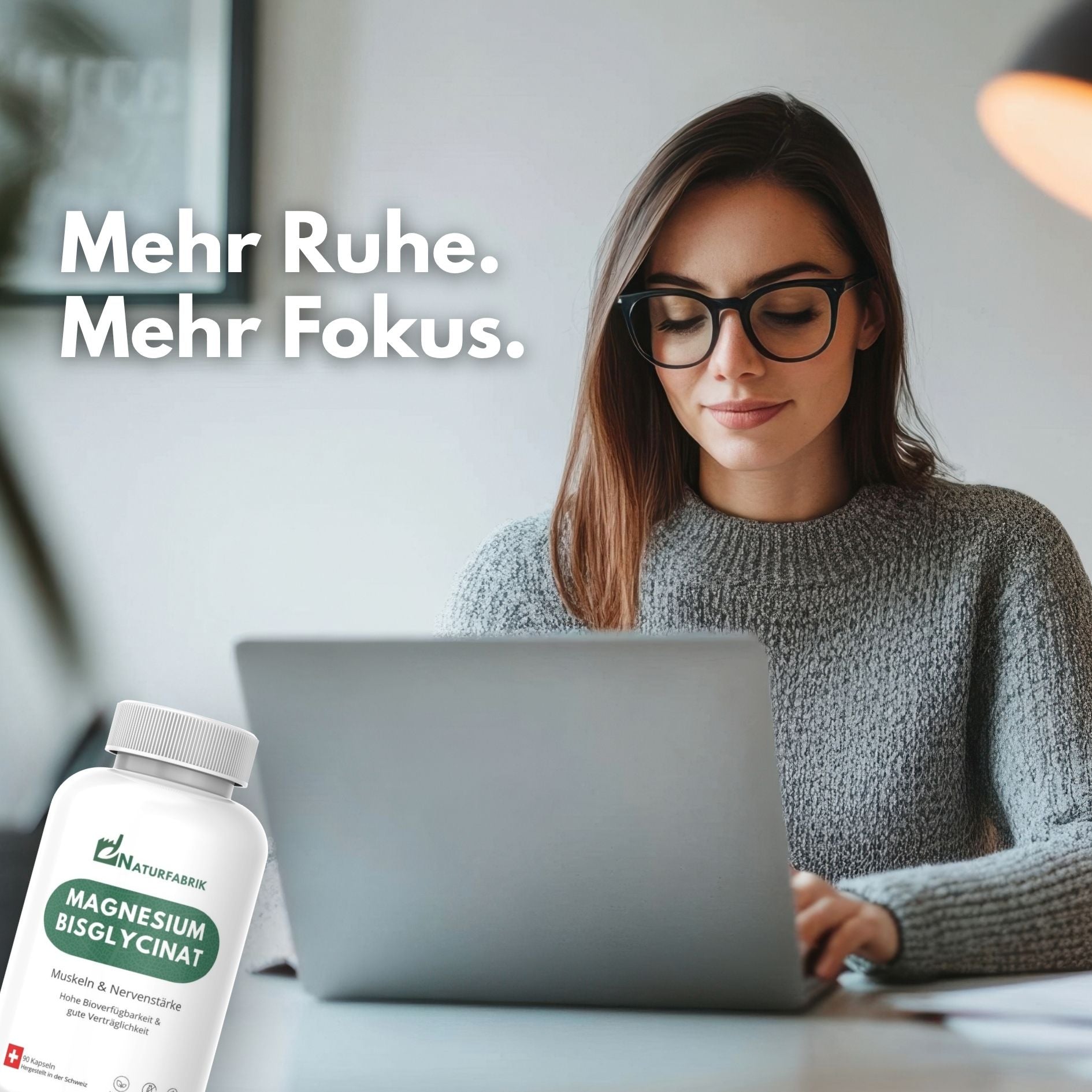 DrogerieMarkt24 - DrogerieMarkt24 NATURFABRIK Magnesium Bisglycinat Kapseln 90 Stück - DrogerieMarkt24