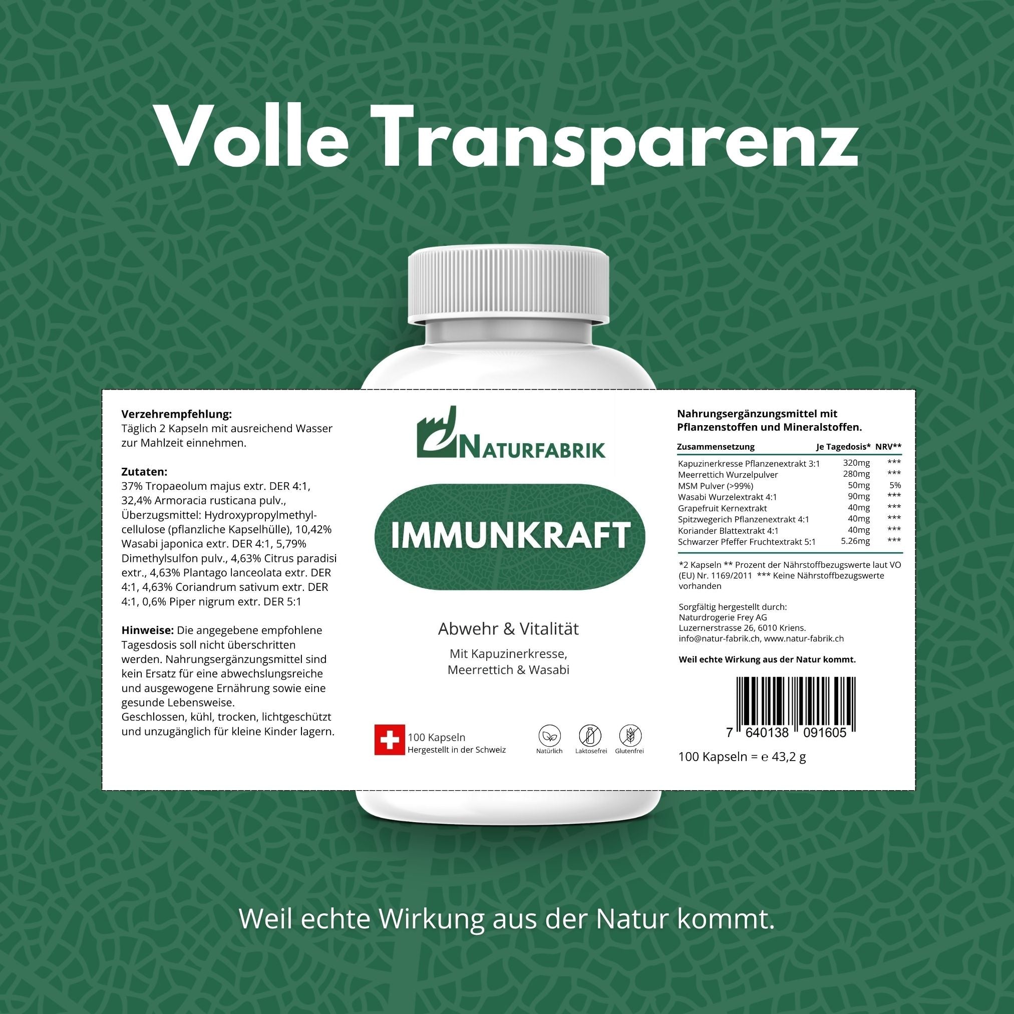 DrogerieMarkt24 - DrogerieMarkt24 NATURFABRIK Immunkraft Kapseln 100 Stk - DrogerieMarkt24
