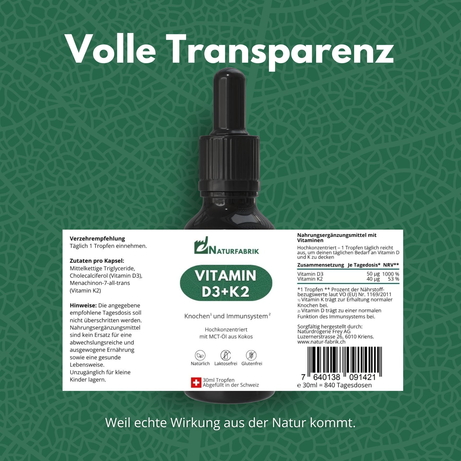DrogerieMarkt24 - DrogerieMarkt24 NATURFABRIK Vitamin D3+K2 Tropfen 30 ml - DrogerieMarkt24