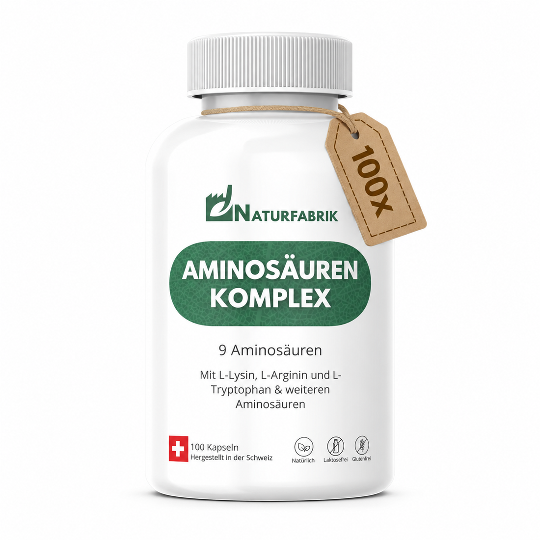 NATURFABRIK Aminosäuren-Komplex Kapseln 100 Stk – Hero Packshot