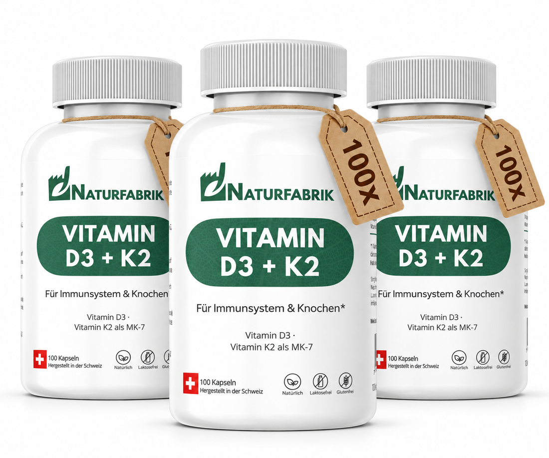 NATURFABRIK Vitamin D3 + K2 300 Kapseln Trio