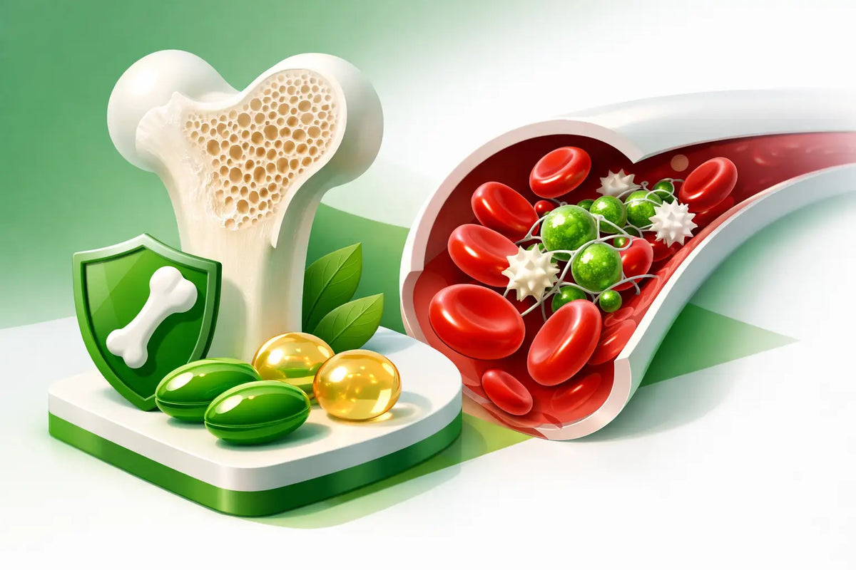 Vitamin K1 & K2 für Knochen und Blutgerinnung