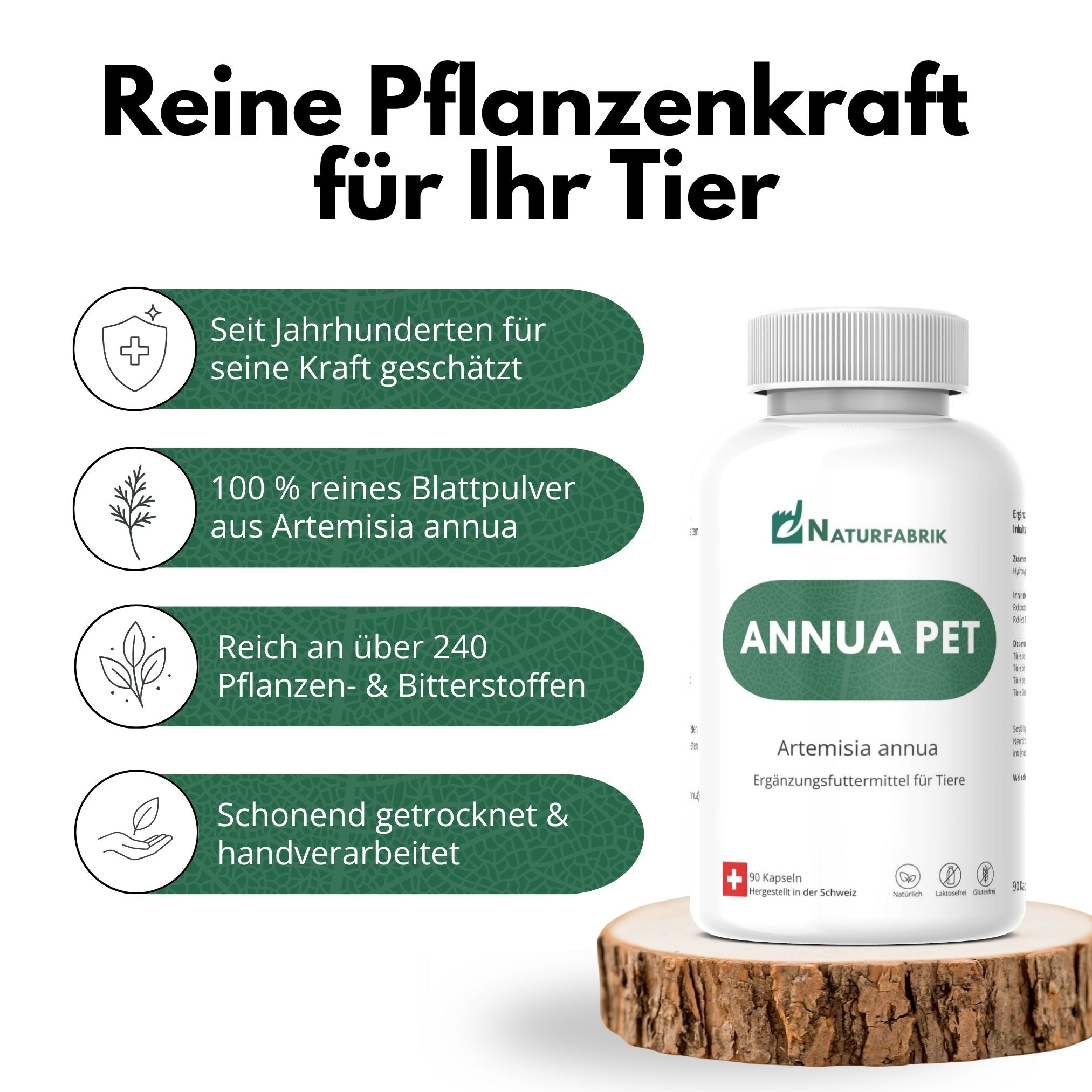 DrogerieMarkt24 - DrogerieMarkt24 NATURFABRIK Annua Pet 90 Kapseln - DrogerieMarkt24