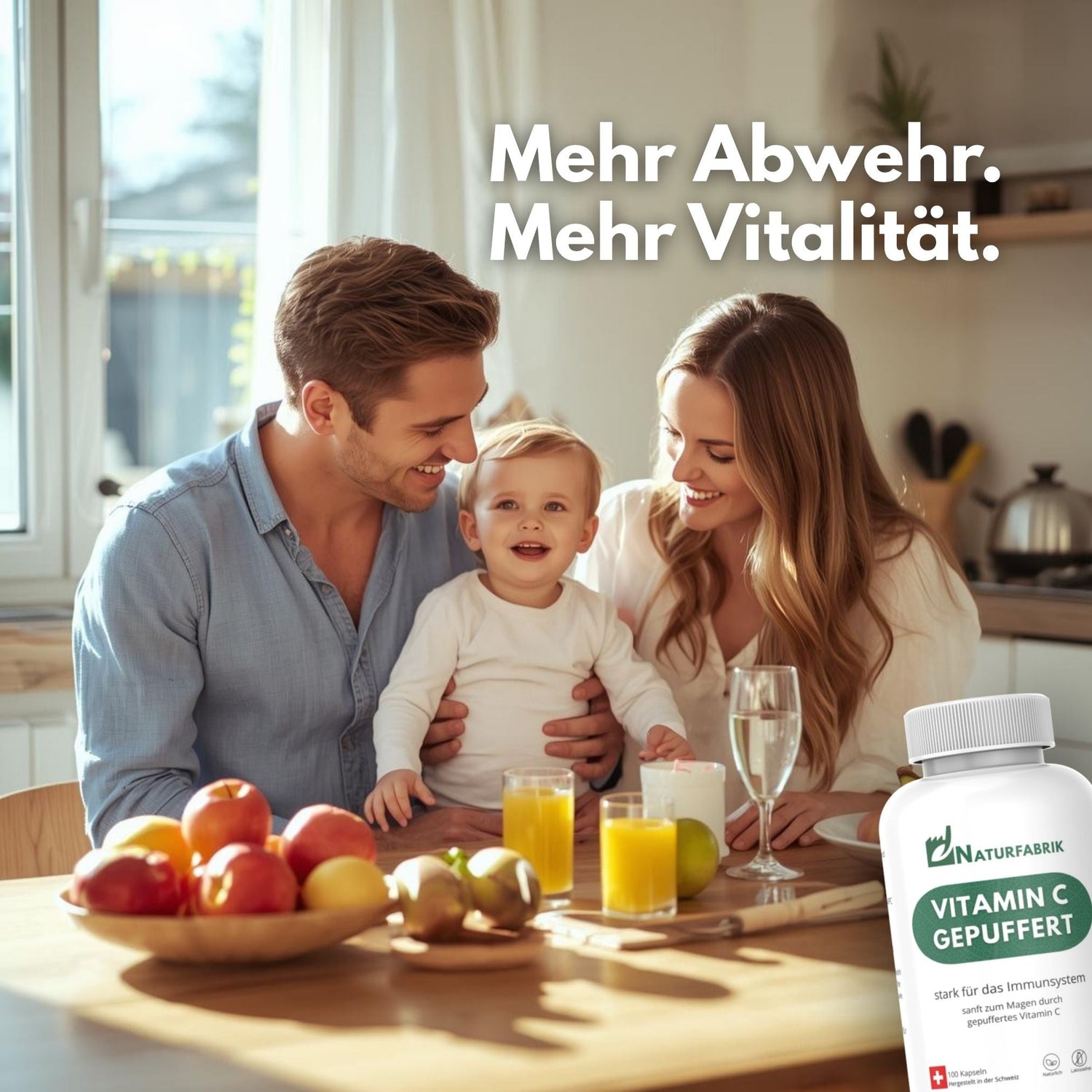 DrogerieMarkt24 - DrogerieMarkt24 NATURFABRIK Vitamin C Gepuffert Kapseln 100 Stk - DrogerieMarkt24