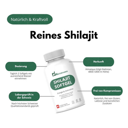 DrogerieMarkt24 - DrogerieMarkt24 NATURFABRIK Shilajit Softgel Kapseln 60 Stück - DrogerieMarkt24