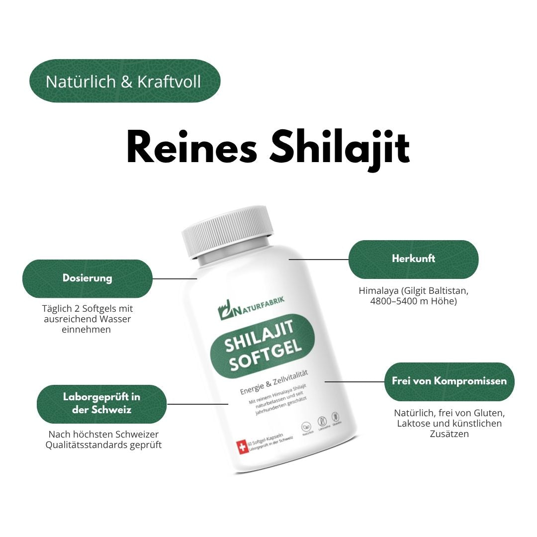 DrogerieMarkt24 - DrogerieMarkt24 NATURFABRIK Shilajit Softgel Kapseln 60 Stück - DrogerieMarkt24