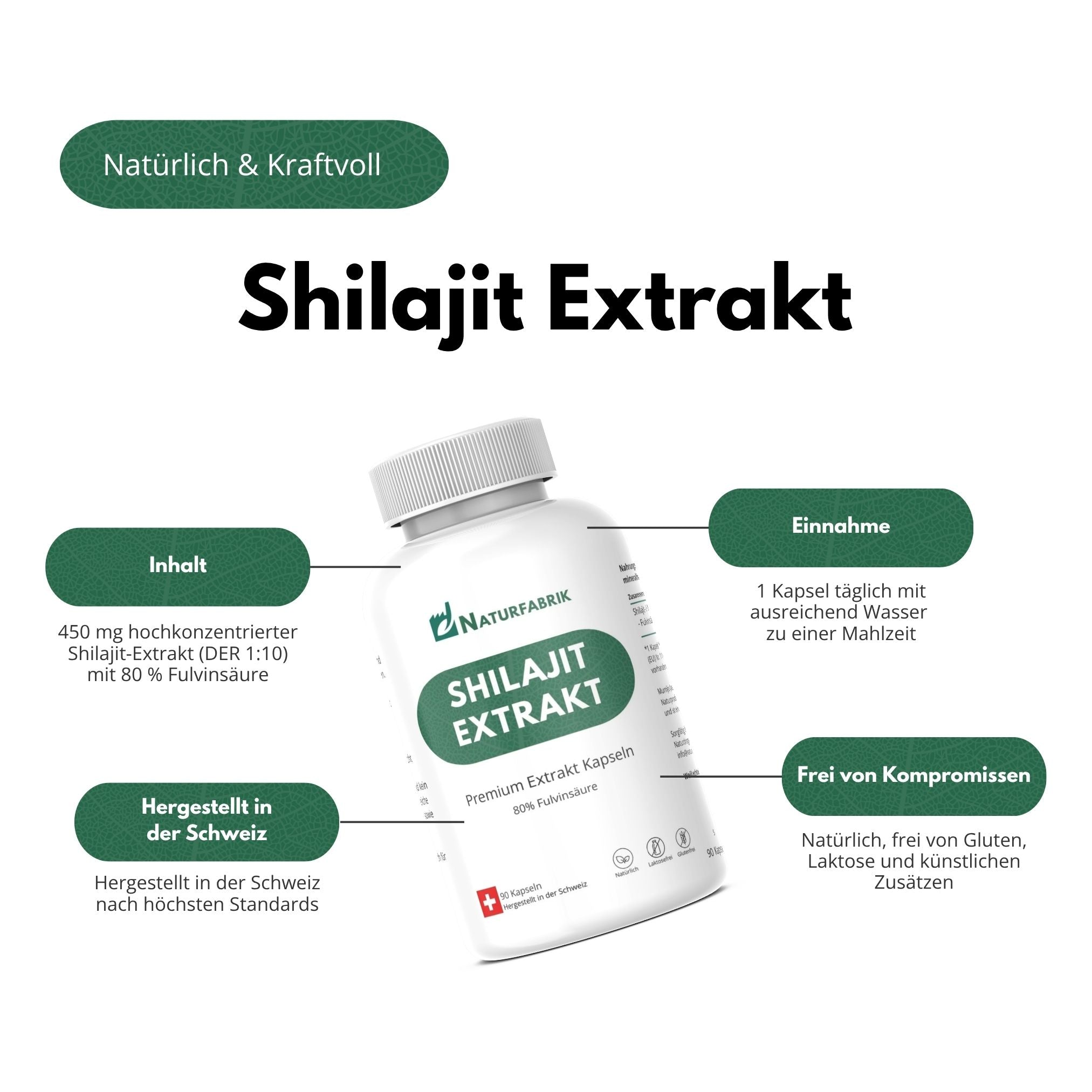 DrogerieMarkt24 - DrogerieMarkt24 NATURFABRIK Shilajit Mumijo Extrakt Kapseln 90 Stk - DrogerieMarkt24