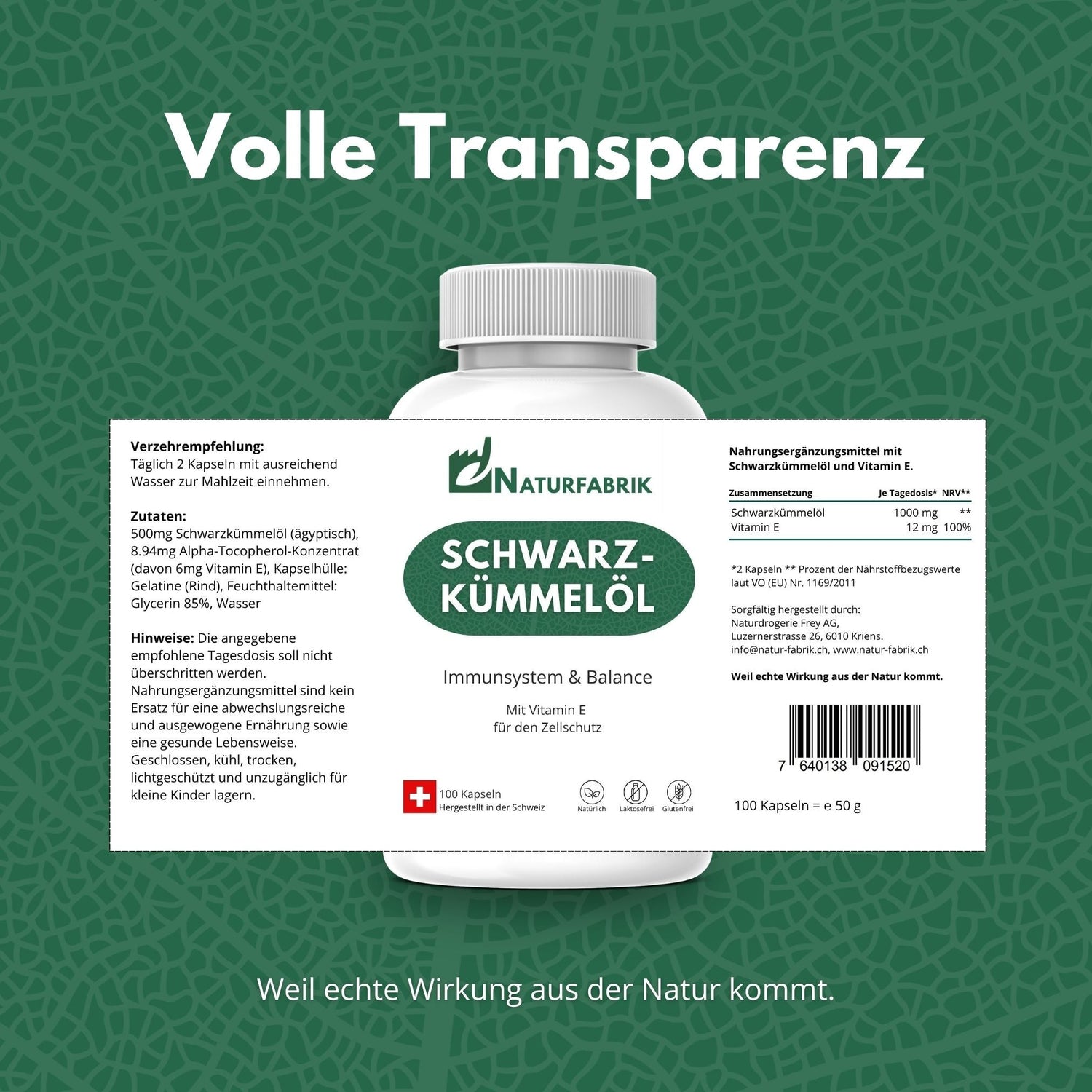 DrogerieMarkt24 - DrogerieMarkt24 NATURFABRIK Schwarzkümmelöl Kapseln 100 Stk - DrogerieMarkt24