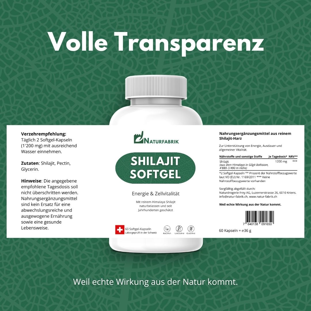 DrogerieMarkt24 - DrogerieMarkt24 NATURFABRIK Shilajit Softgel Kapseln 60 Stück - DrogerieMarkt24