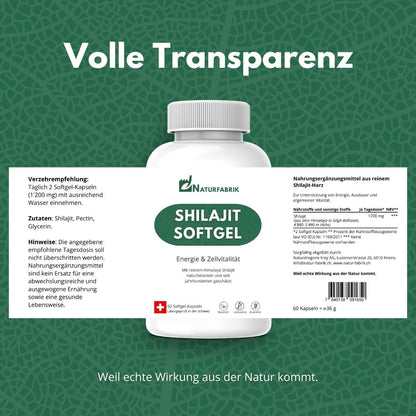 DrogerieMarkt24 - DrogerieMarkt24 NATURFABRIK Shilajit Softgel Kapseln 60 Stück - DrogerieMarkt24