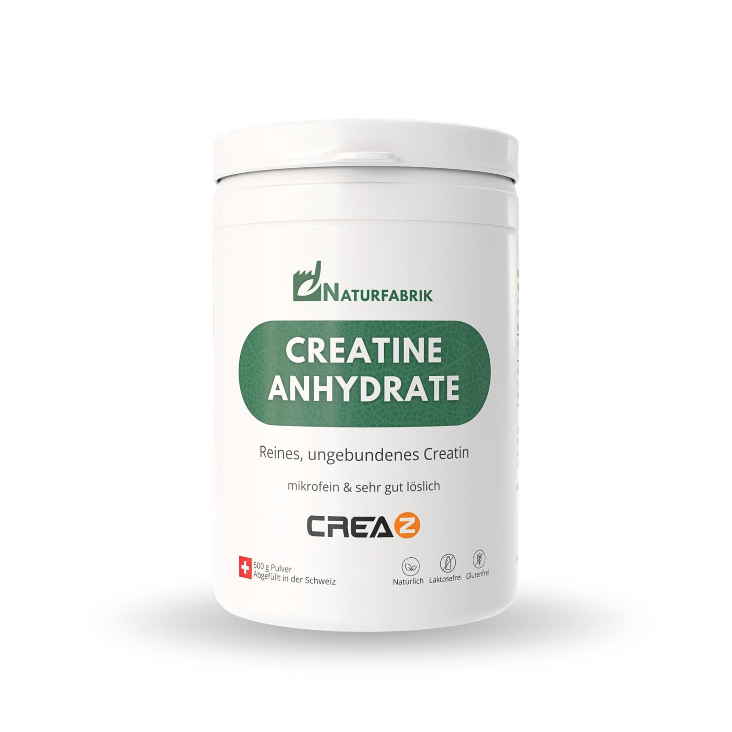 DrogerieMarkt24 - DrogerieMarkt24 NATURFABRIK Creatine Anhydrate CREAZ® 500 g - DrogerieMarkt24