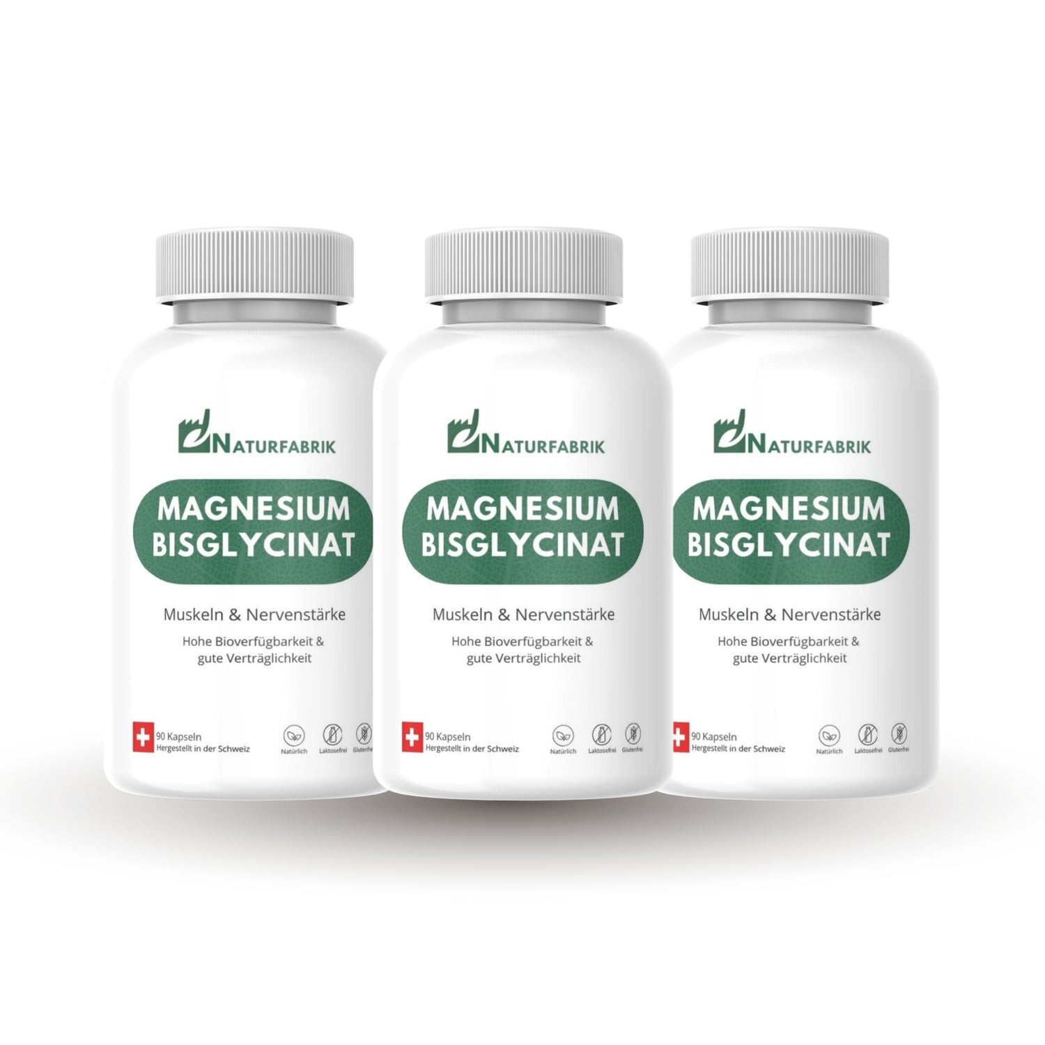 NATURFABRIK Magnesium Bisglycinat Kapseln 270 Stück (3er)