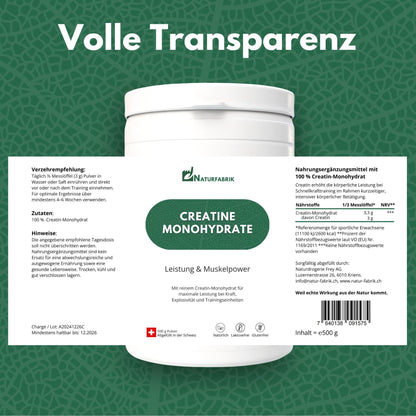 DrogerieMarkt24 - DrogerieMarkt24 NATURFABRIK Naturpower Duo – Creatine Monohydrate Pulver &amp; Magnesium Bisglycinat Kapseln - DrogerieMarkt24