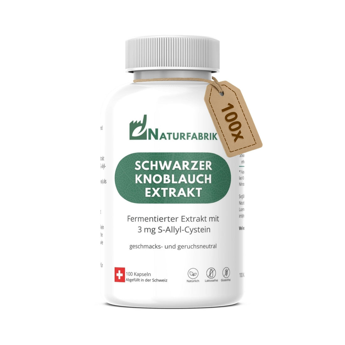 DrogerieMarkt24 - DrogerieMarkt24 NATURFABRIK Schwarzer Knoblauch Extrakt Kapseln 100 Stk - DrogerieMarkt24