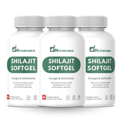 NATURFABRIK Shilajit Softgel Kapseln 180 Stück (3er)