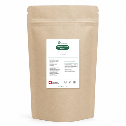 NATURFABRIK Magnesium Malat Kapseln 1000 Kapseln (BULK Doybag)