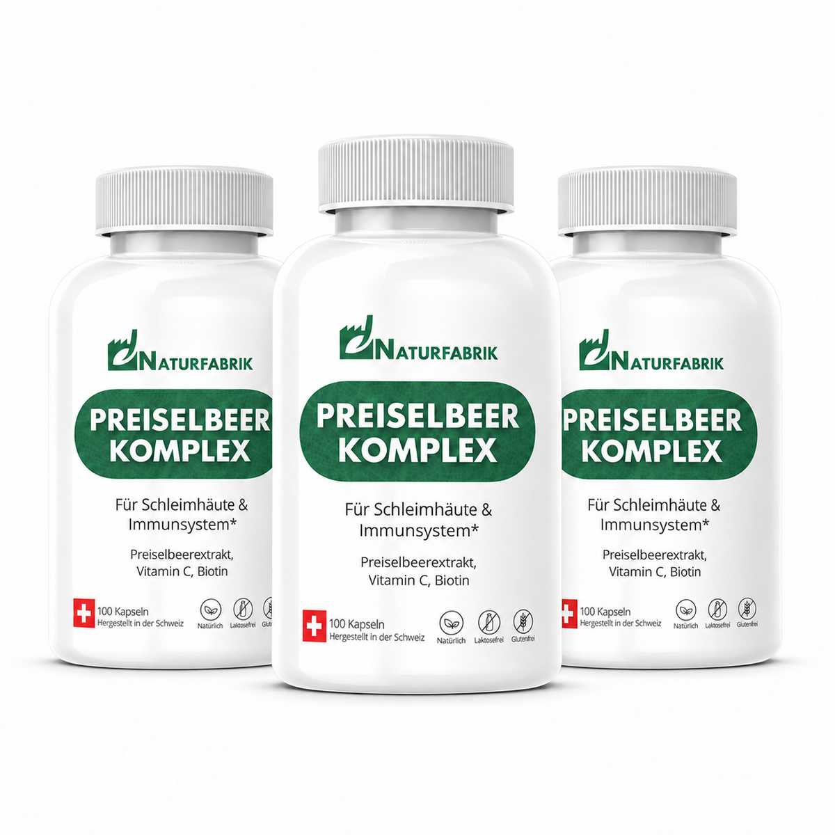 NATURFABRIK Preiselbeer-Komplex Kapseln 300 Stk (Trio)