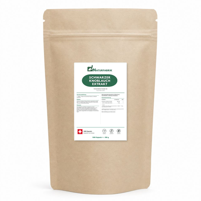 NATURFABRIK Schwarzer Knoblauch Extrakt Kapseln 1000 Kapseln (BULK Doybag)