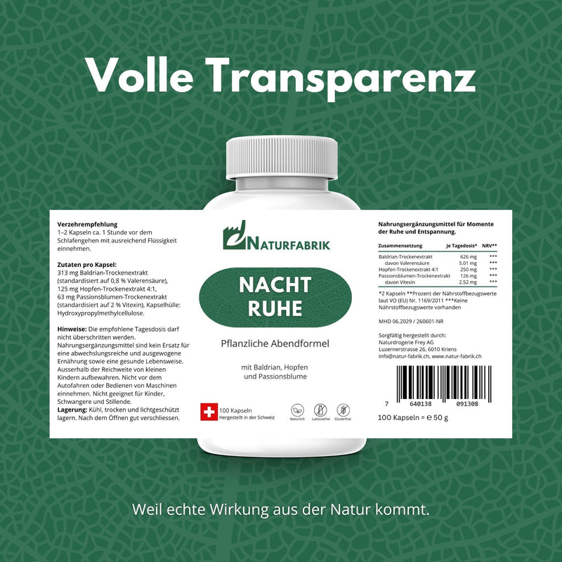 NATURFABRIK Nacht Ruhe Kapseln 300 Stk (Trio)