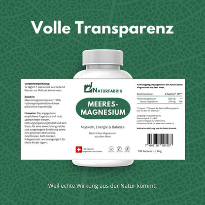 NATURFABRIK Meeresmagnesium Kapseln 300 Stk (Trio)