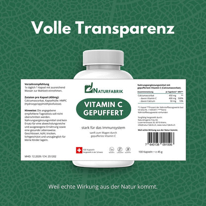 NATURFABRIK Vitamin C Gepuffert Kapseln 300 Stk (Trio)