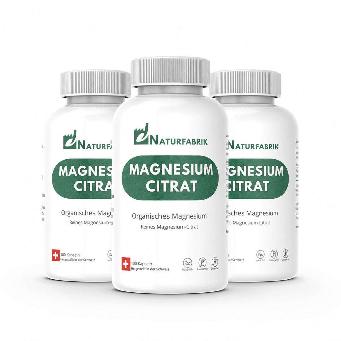 NATURFABRIK Magnesium Citrat Kapseln 300 Stk (Trio)