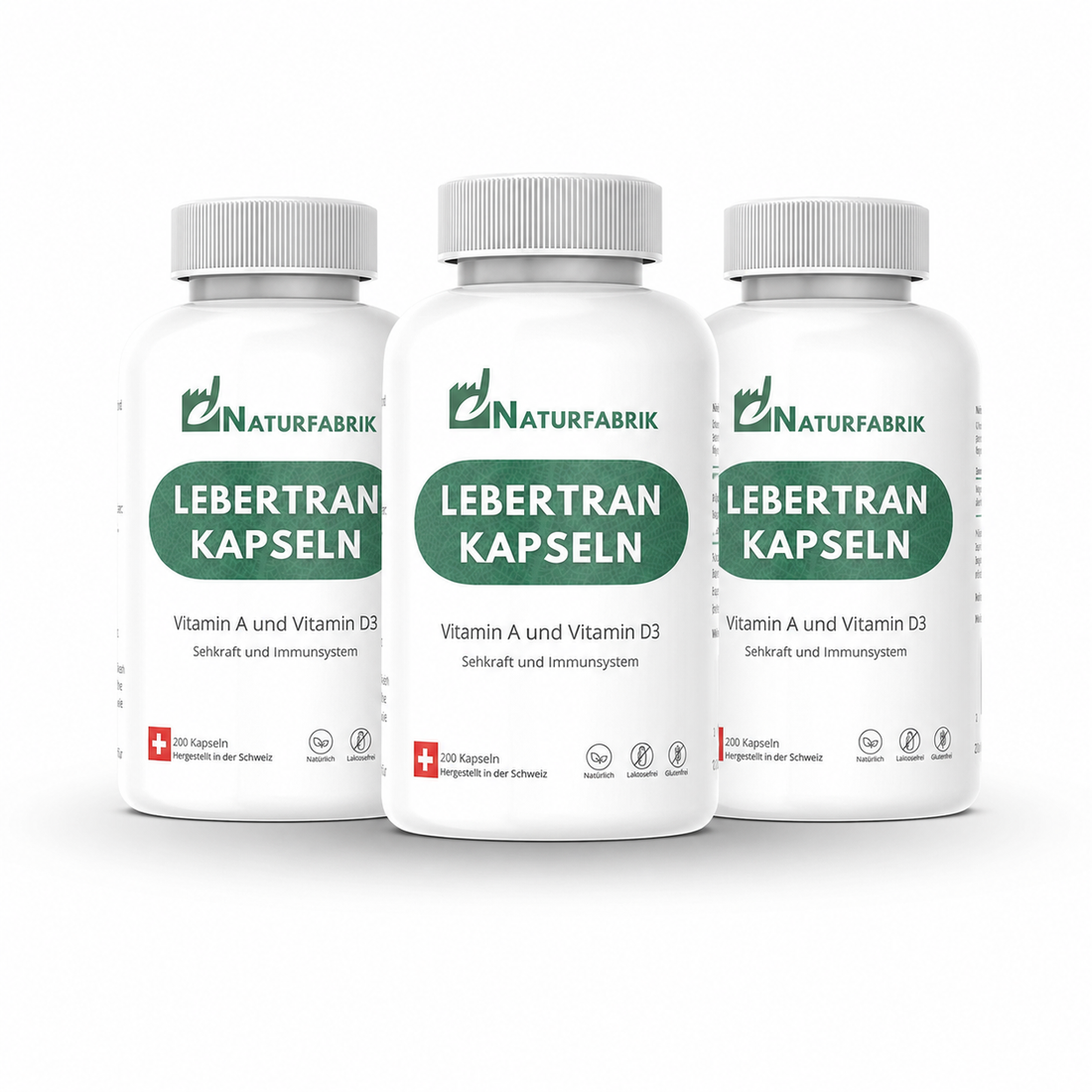NATURFABRIK Lebertran Kapseln 600 Stück (Trio)