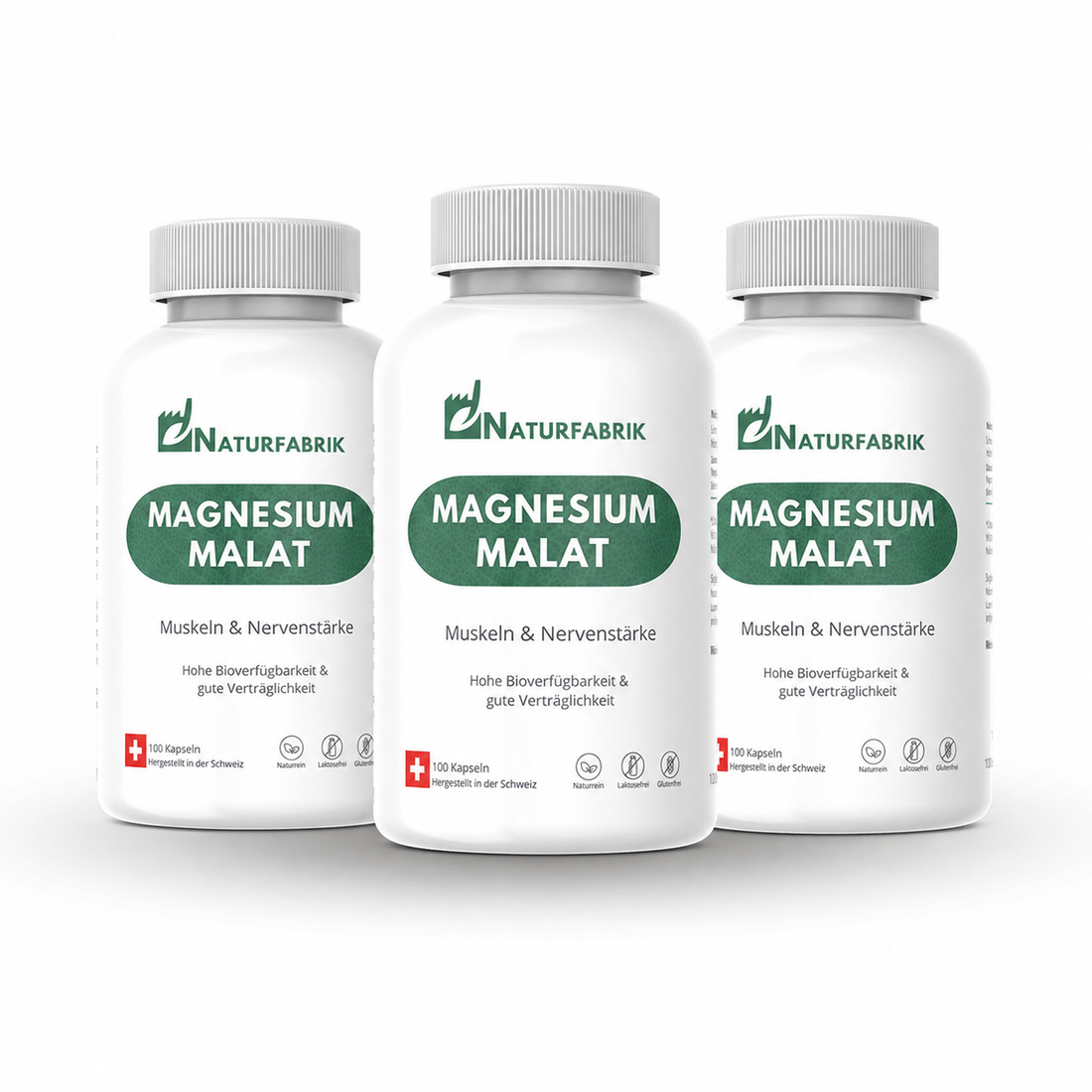 NATURFABRIK Magnesium Malat Kapseln 300 Stk (Trio)