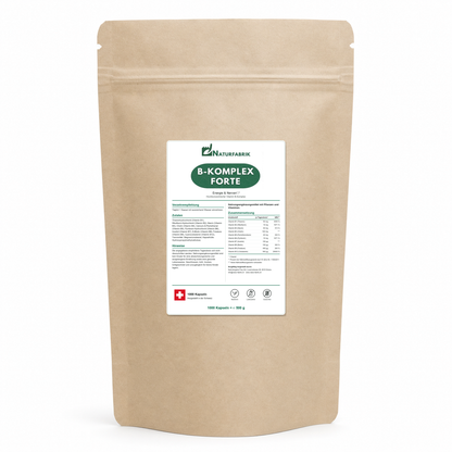 NATURFABRIK Vitamin B-Komplex Forte Kapseln 1000 Kapseln (BULK Doybag)